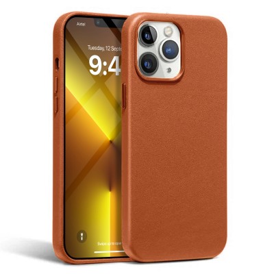 For iPhone 13 Pro Max SPLENDID Glitter Good Luck Floral Design TPU Case Cover - Brown
