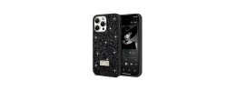 For iPhone 13 Pro Max SQUARE Passion Glitter Diamond Ring Stand Case Cover - BLACK CHROME C