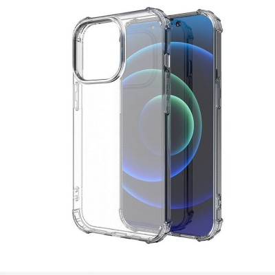 For iPhone 13 Pro Max Shockproof Transparent Thick TPU Case Cover - Clear