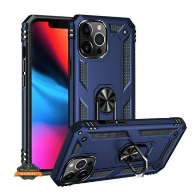 For iPhone 13 Pro Max Sturdy Bracket Kickstand Magnetic Hybrid - Blue