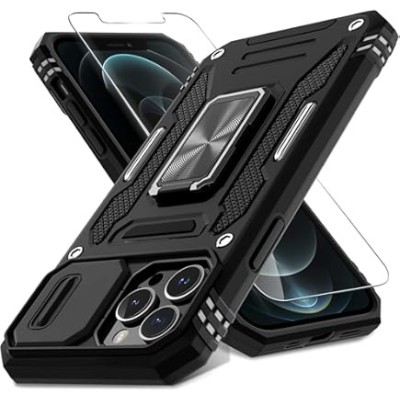For iPhone 13 Pro Max Sturdy Bracket Kickstand Magnetic Hybrid - Grey
