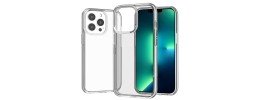 For iPhone 13 Pro Max Sturdy Ultra Thick 3mm Transparent Hybrid Case Cover - Clear