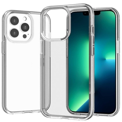 For iPhone 13 Pro Max Sturdy Ultra Thick 3mm Transparent Hybrid Case Cover - Clear