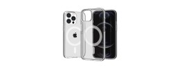 For iPhone 13 Pro Max Sturdy Ultra [Magnetic Circle] Thick 3mm Transparent Hybrid - Clear