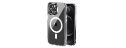For iPhone 13 Pro Max Transparent Clear Hybrid with Matching Metal Buttons and Camera Protection - Black