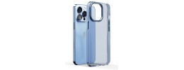 For iPhone 13 Pro Max Two Tone Transparent Glitter Chrome Shockproof Case Cover - Blue