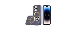For iPhone 13 Pro Max Ultimate PU Leather [Magnetic Circle] Beautiful Hybrid - Lavender