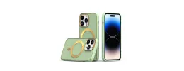 For iPhone 13 Pro Max Ultimate PU Leather [Magnetic Circle] Beautiful Hybrid - Teal