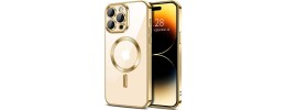 For iPhone 13 Pro Max Utter Tough Metal Ring Movable Camera Window Hybrid Case Cover - Red Gold