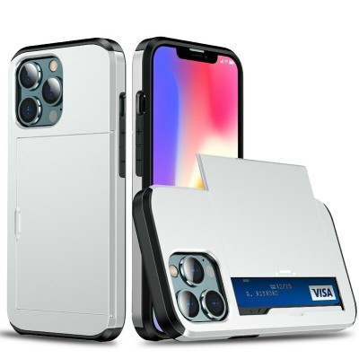 For iPhone 13 Pro Max Vegan Design Wallet ID Card Case Cover - Live Life