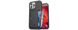 For iPhone 13 Pro Max Wallet ID Card Holder Case Cover - Black