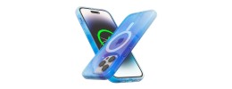 For iPhone 13 Pro Max WaterColor Design [Magnetic Circle] Gradiant Thick Premium Hybrid - Blue