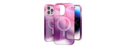 For iPhone 13 Pro Max WaterColor Design [Magnetic Circle] Gradiant Thick Premium Hybrid - MultiColor