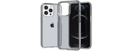 For iPhone 13 Pro Max Sturdy Ultra [Magnetic Circle] Thick 3mm Transparent Hybrid - Smoke