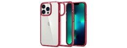 For iPhone 13 Pro Mesmerize Full Epoxy Glitter Sparkle Hybrid Case Cover - Red
