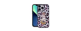 For iPhone 13 Pro PU Leather Hybrid Fashion Design Case Cover - Vampire Animal Print