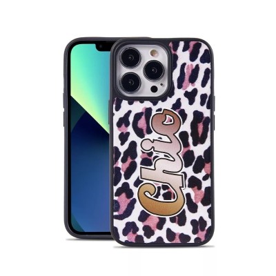 For iPhone 13 Pro PU Leather Hybrid Fashion Design Case Cover - Vampire Animal Print