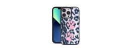 For iPhone 13 Pro PU Leather Hybrid Fashion Design Case Cover - PAW Animal Print