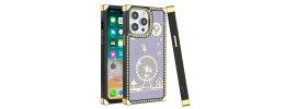 For iPhone 13 Pro Passion Square Hearts WindMill Love Balloon Fun Case Cover - Purple