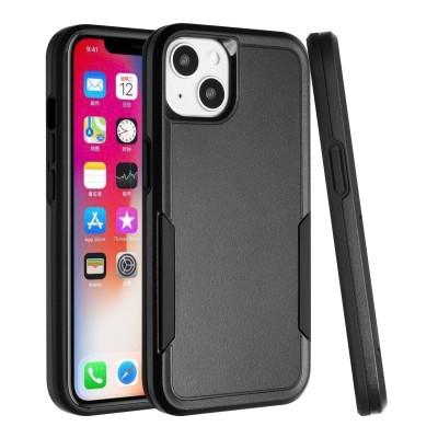 For iPhone 13 Pro Premium Minimalistic Slim Tough ShockProof Hybrid Case Cover - Black
