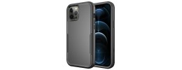For iPhone 13 Pro Premium Minimalistic Slim Tough ShockProof Hybrid Case Cover - Charcoal Grey