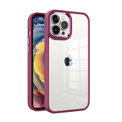 For iPhone 13 Pro Premium Minimalistic Slim Tough ShockProof Hybrid Case Cover - Fruity Wine