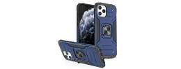 For iPhone 13 Pro Robust Magnetic Kickstand Hybrid Case Cover - Blue