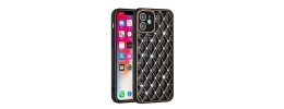 For iPhone 13 Pro Royal Electroplated Diamond Bling Premium Hybrid Case Cover - Black