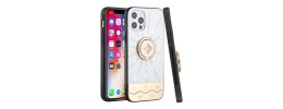 For iPhone 13 Pro SPLENDID Diamond Glitter Ornaments Engraving Case Cover - Harmony Rays White