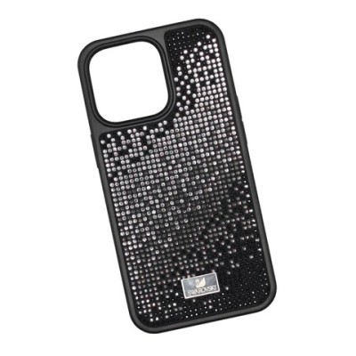 For iPhone 13 Pro SQUARE Passion Glitter Diamond Ring Stand Case Cover - BLACK CHROME J