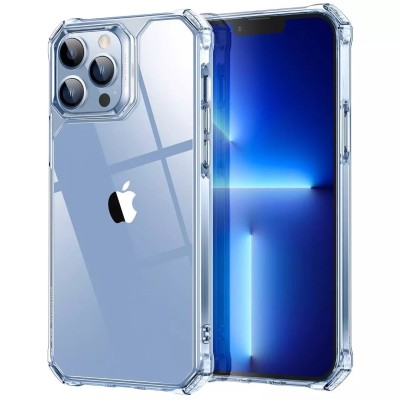 For iPhone 13 Pro Shockproof Transparent Thick TPU Case Cover - Clear
