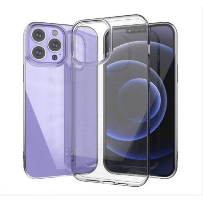 For iPhone 13 Pro Simple Basic Minimalistic Transparent Clear Thick TPU Case Cover - Clear