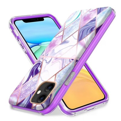 For iPhone 13 Pro Slick 3in1 Premium IMD Electroplated Hybrid Design Case Cover - D