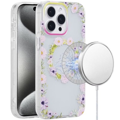 For iPhone 13 Pro Slick 3in1 Premium IMD Electroplated Hybrid Design Case Cover - E