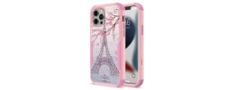 For iPhone 13 Pro Tough Anti-Slip Hybrid Case Cover - Eiffel Tower