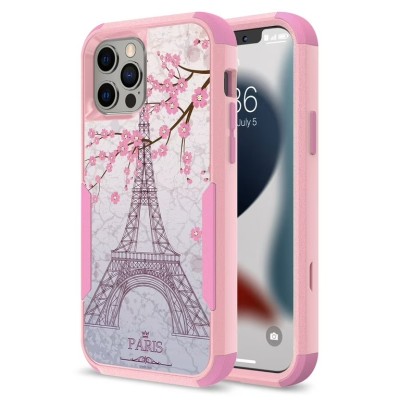 For iPhone 13 Pro Tough Anti-Slip Hybrid Case Cover - Eiffel Tower