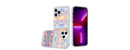 For iPhone 13 Pro Trendy Fashion Design Hybrid Case Cover - Marble