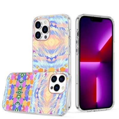 For iPhone 13 Pro Trendy Fashion Design Hybrid Case Cover - Marble