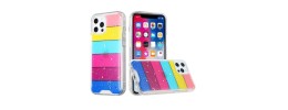 For iPhone 13 Pro Vogue Epoxy Glitter Hybrid Case Cover - Stripes