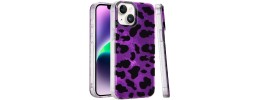 For iPhone 13 / iPhone 14 6.1" METKASE Premium RANK Design Fused Hybrid in Slide-Out Package - Purple Lily