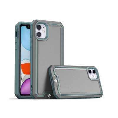 For iPhone 13 / iPhone 14 6.1" METKASE Rank Tough Strong Modern Fused Hybrid in Slide-Out Package - Grey