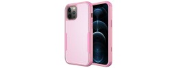 For iPhone 13 / iPhone 14 6.1" METKASE Rank Tough Strong Modern Fused Hybrid in Slide-Out Package - Light Pink