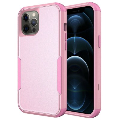 For iPhone 13 / iPhone 14 6.1" METKASE Rank Tough Strong Modern Fused Hybrid in Slide-Out Package - Light Pink