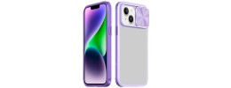 For iPhone 14/13 METKASE Fusion Transparent Clear Hybrid Case Cover in Premium Slide-Out Package - Purple
