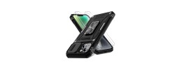 For iPhone 14/13 Push Mount Friendly Camera Protective [Ring Stand] Hybrid Case - Black