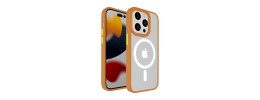 For iPhone 14 6.1" Core [Magnetic Circle] Colorful Buttons Thick 2mm Hybrid - Orange