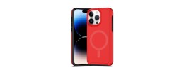 For iPhone 14 6.1" Core [Magnetic Circle] Colorful Buttons Thick 2mm Hybrid - Red
