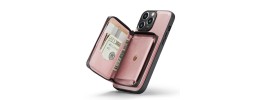 For iPhone 14 6.1" Design Wallet ID Credit Card Money Holder with Magnetic Metal Closure including Lanyard - Zigzag