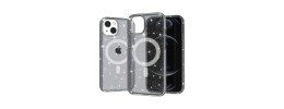 For iPhone 14 6.1" Glitter Ultra [Magnetic Circle] Thick 3mm Transparent Hybrid - Smoke