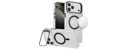 For iPhone 14 6.1" Magnetic Ring Circle Camera Cap KickStand Hybrid UV Paint Matte Finish Case - Blue